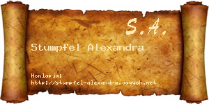 Stumpfel Alexandra névjegykártya